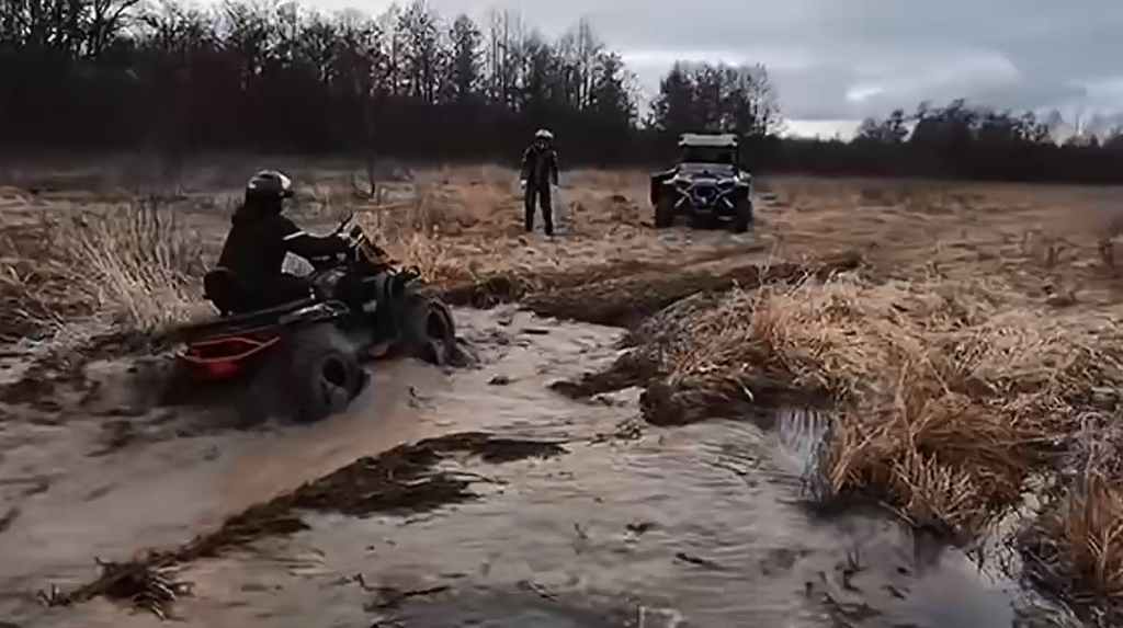 ATV riding Off-roading AWD 4x4 Quad