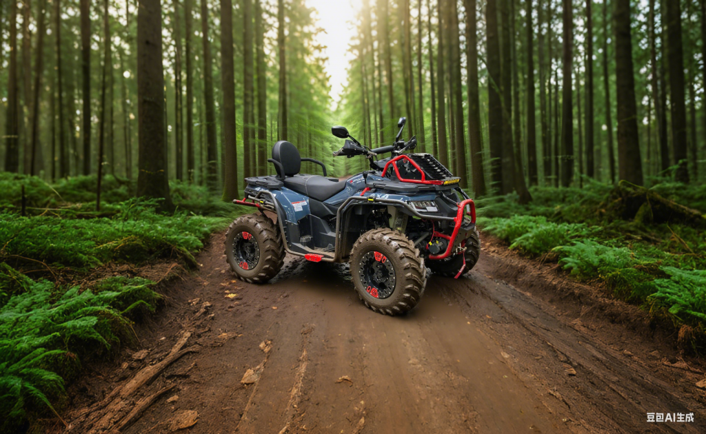4x4 ATV off-road utility vehicle in forest trail, China factory wholesale and OEM supplier